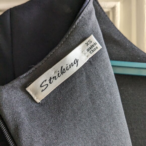 Adrianna Papell Midi Dress in Aqua and Black - Women's XS - Picture 3 of 4